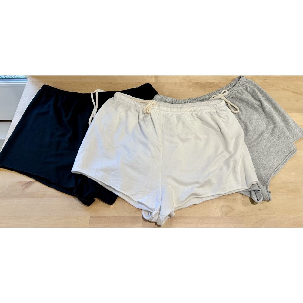 Lot of 3 OFFLINE by Aerie OTT Fleece Shorts XL NWT Black Grey White Over-The-Top